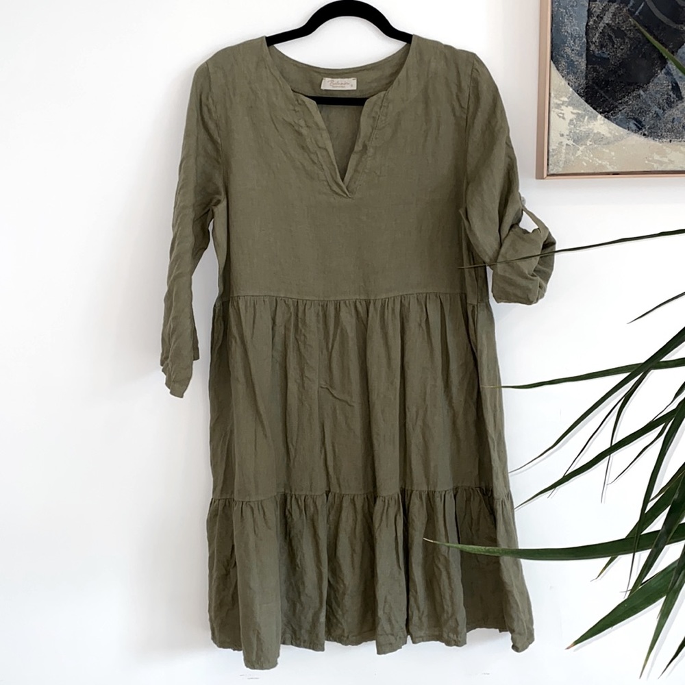 Made in Italy 💯 Linen Dress Women Small